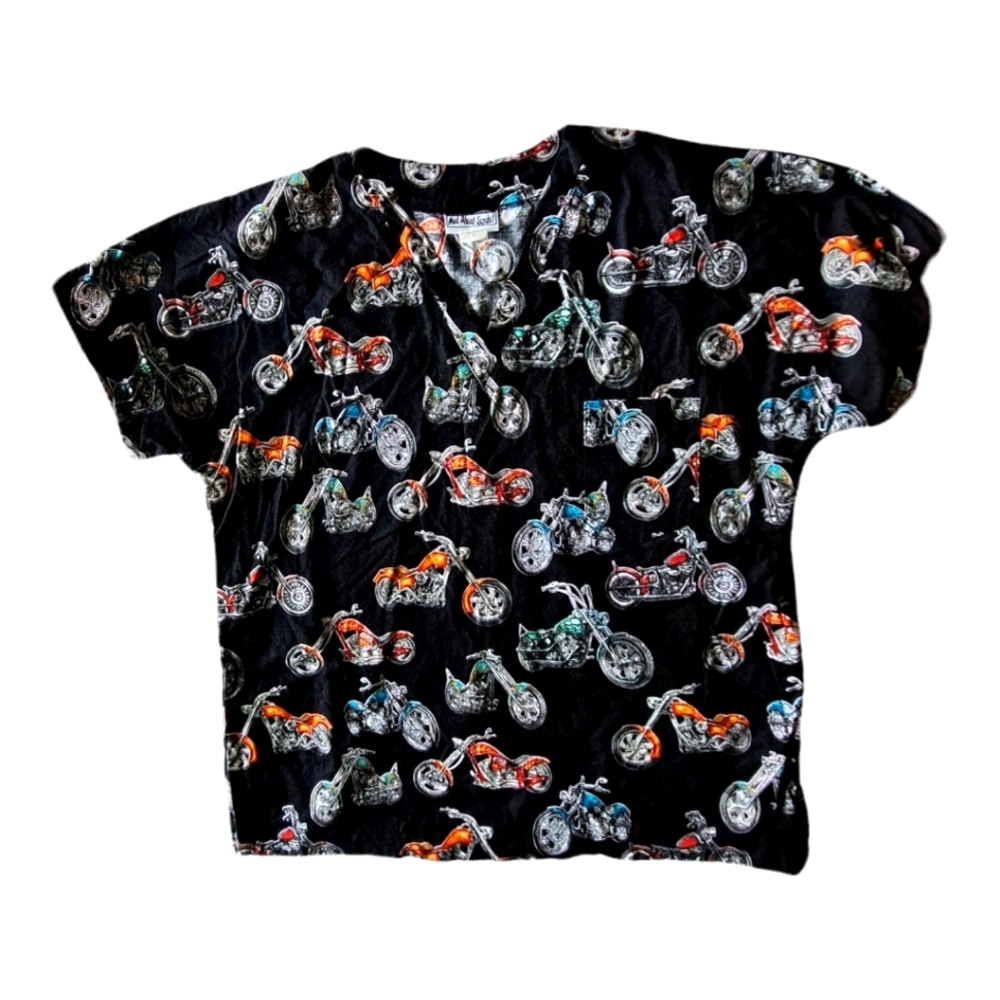 Mad About Scrubs Biker Chopper Top